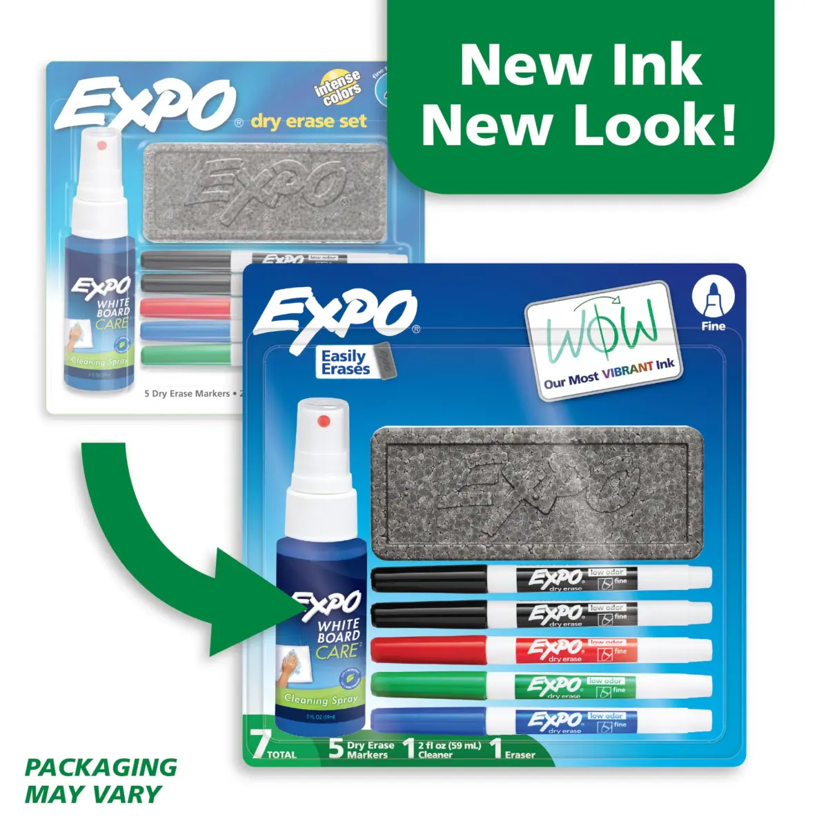 EXPO Dry Erase Markers Kit Fine Tip Assorted Colors 28 Count (Pack of 4) | Includes Eraser & Cleaner - view 2