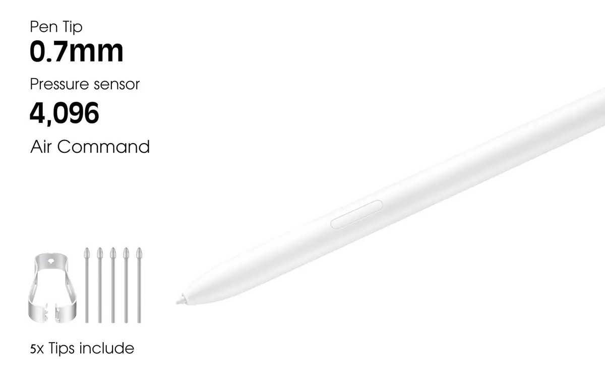 yelzoolny Stylus Pen Replacement for Samsung Galaxy Tab S9 FE/S10 FE, 0.7mm Fine Tip, Magnetic Attraction, Beige | Compatible with All Tab S9 FE/S10 FE Versions - view 2