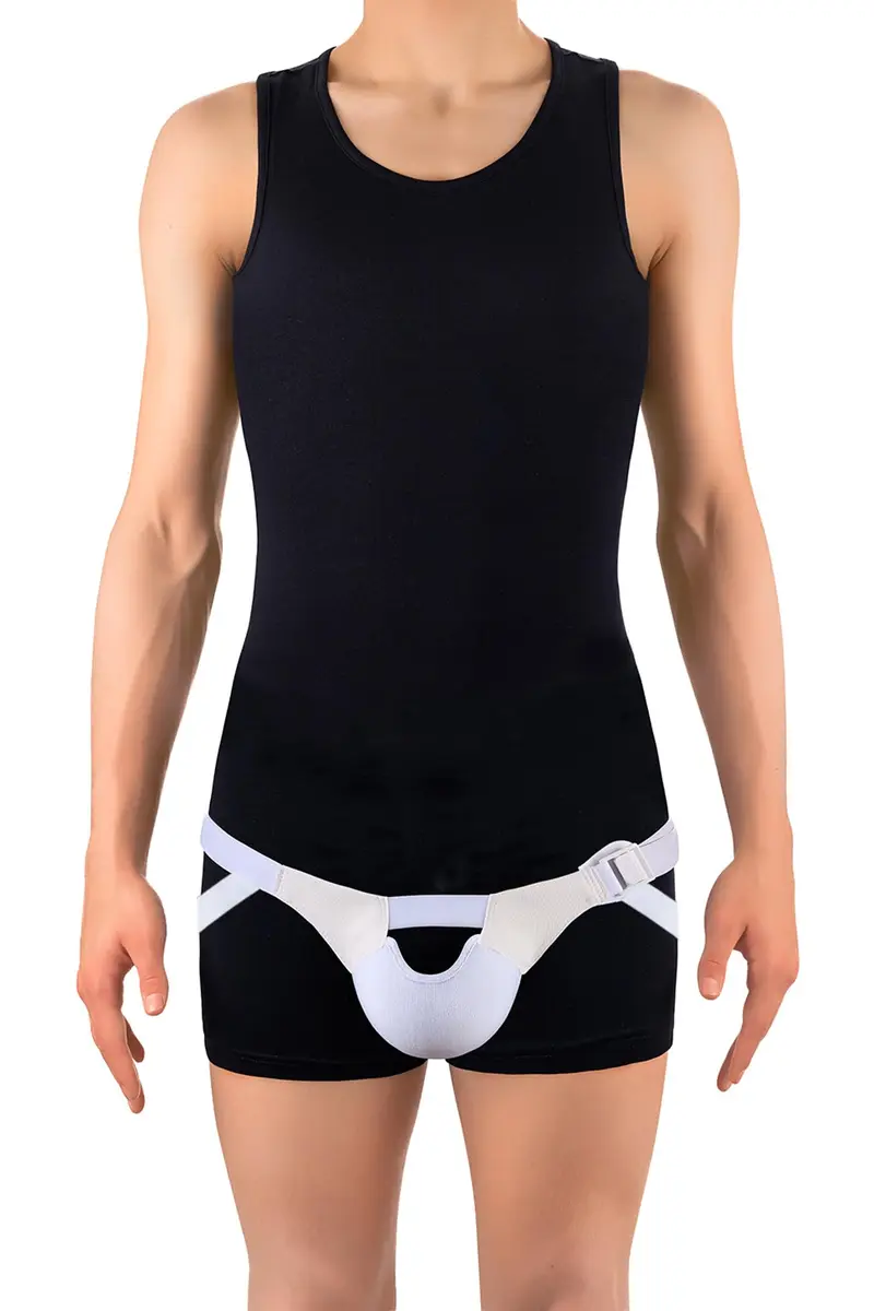 FlexaMed Suspensory Scrotal Support with Leg Straps - Large | Adjustable Support for Testicular Discomfort - main product image