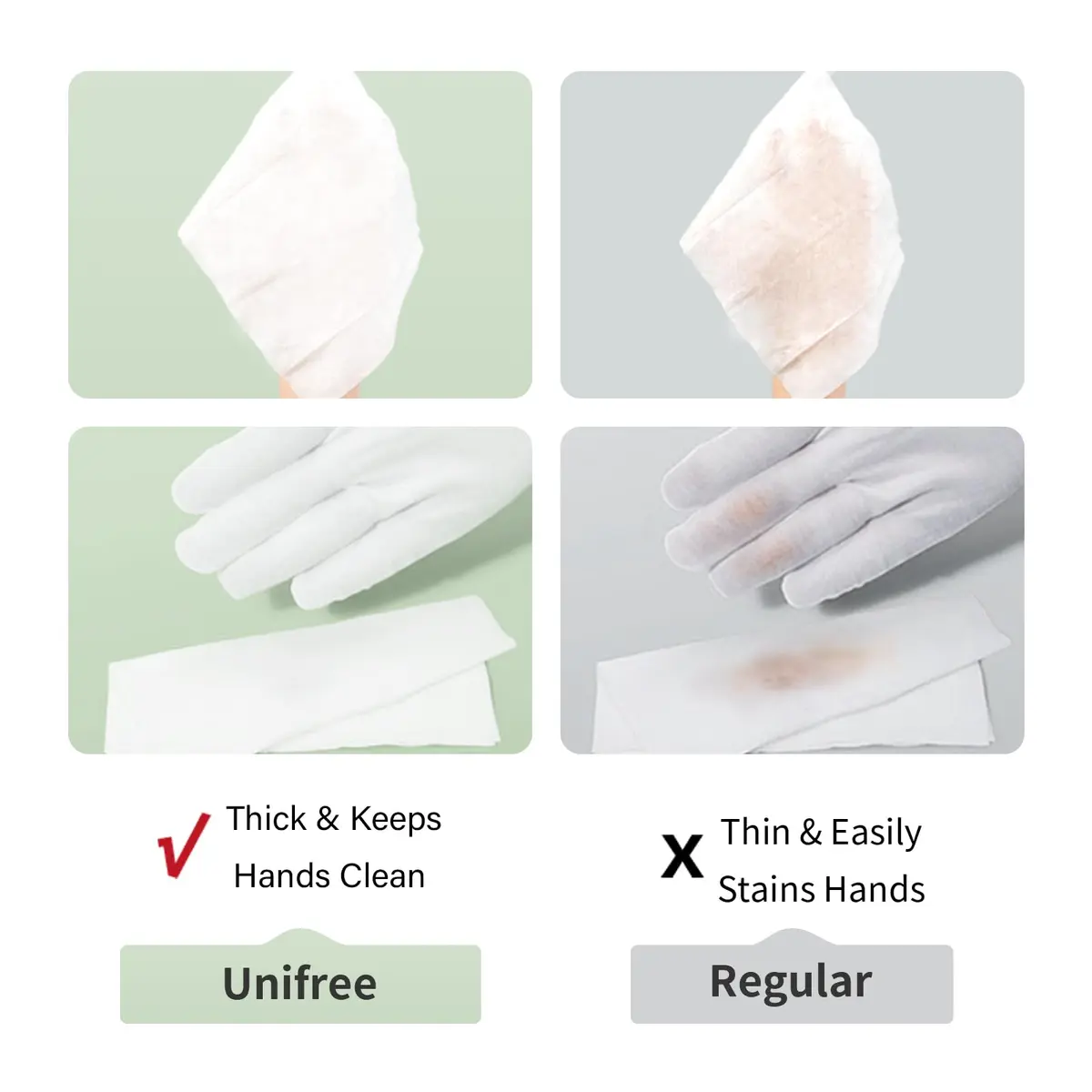 UNIFREE Flushable Wipes | XL Wet Wipes Gentle Clean, Septic & Sewer Safe, 6 Large Packs (480 Wipes) | Biodegradable, Toilet, Flip-Top - view 4