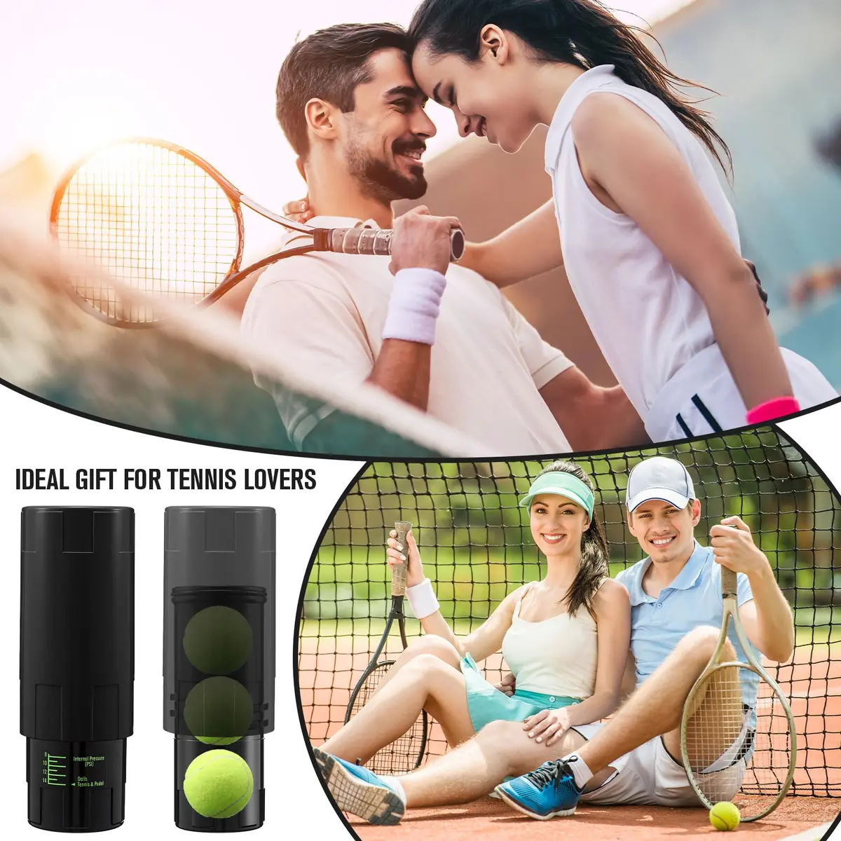 Soulchen Tennis Ball Pressurizer for 3 Balls, Black | Maintains 14 Psi Bounce - view 6