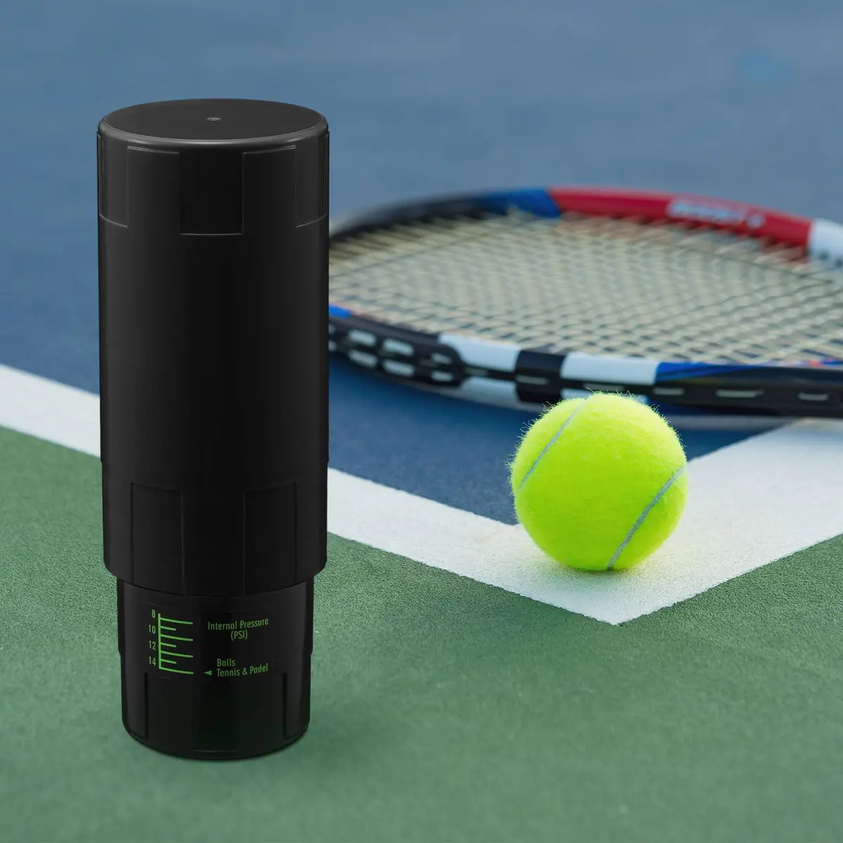 Soulchen Tennis Ball Pressurizer for 3 Balls, Black | Maintains 14 Psi Bounce - view 2