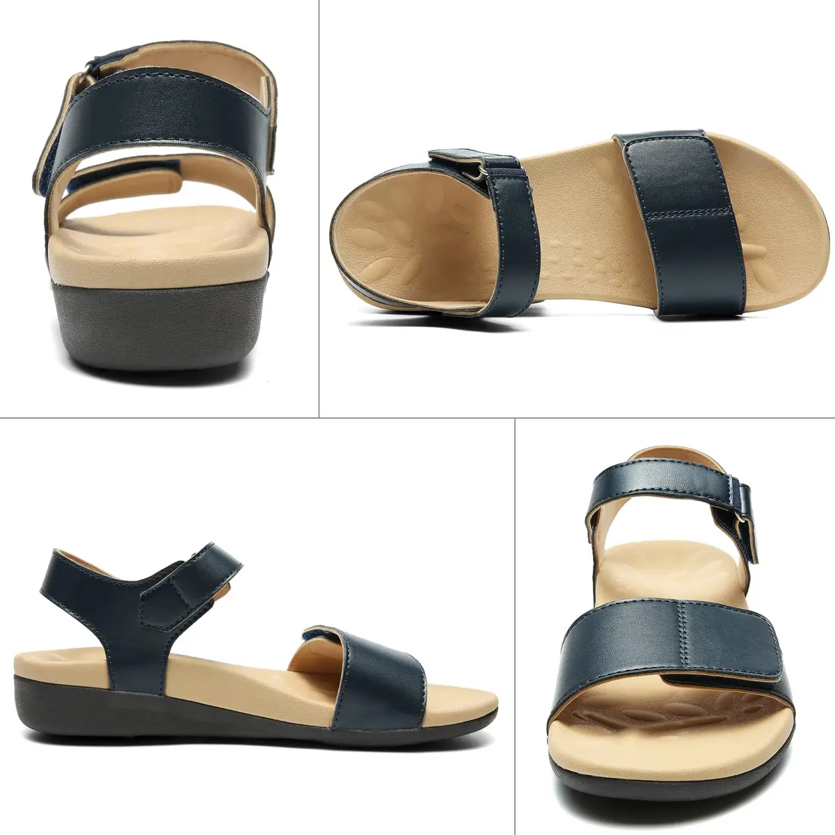 MEGNYA Arch Support Slides for Women Size 10 | Durable Summer Sandals with Adjustable Buckle - view 3