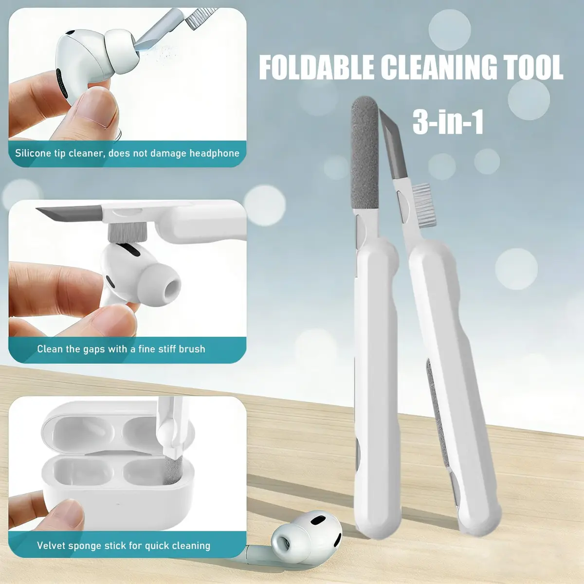 SIXFU Ear Tip Replacement for AirPod Pro & Pro 2 | 4 Sizes, Noise Reduction, Dust Guard, Portable Kit (White) - view 6