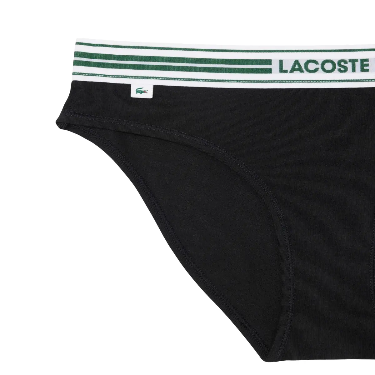 Lacoste Women's Contrast Waist Cotton Stretch Briefs | Soft Cotton, Heritage Style, Regular Fit - view 5