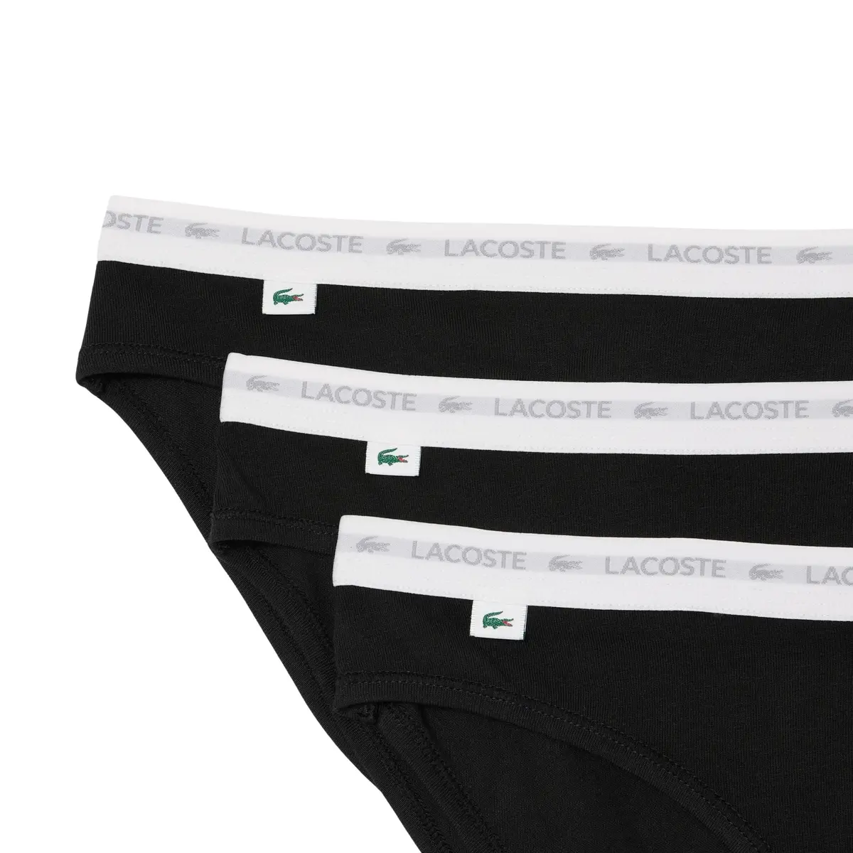 Lacoste Women's Cotton Stretch Briefs 3-Pack Black | Classic Comfort & Heritage (115 chars) - view 5