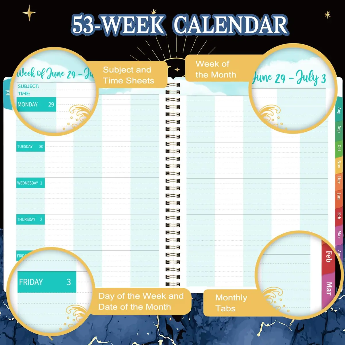 MaaIbok Teacher Planner 2026-2027 | Academic Lesson Planner, July 2026 - June 2027, 8.5'' x 11'' - view 3