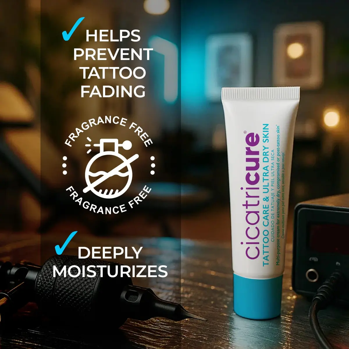 Cicatricure Tattoo Care & Ultra Dry Skin Cream, 1 oz | Fragrance-Free Hydrating Post-Tattoo Moisturizer - view 6