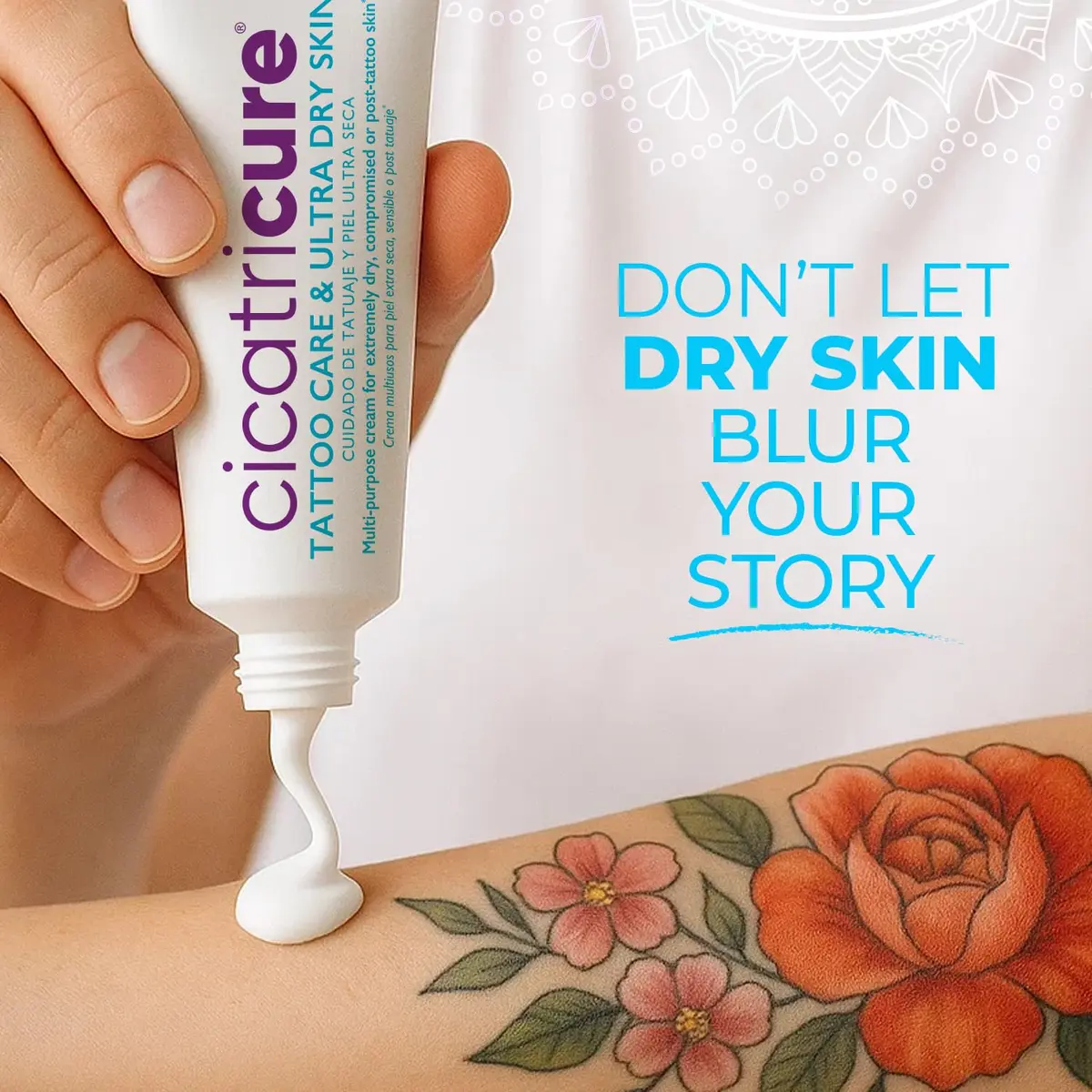 Cicatricure Tattoo Care & Ultra Dry Skin Cream, 1 oz | Fragrance-Free Hydrating Post-Tattoo Moisturizer - view 2