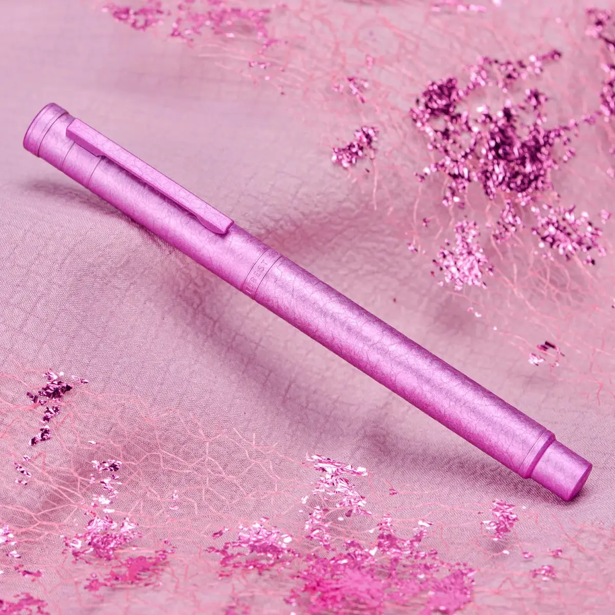 Asvine 1851 Forest Fountain Pen Pink Ice Flowers Bent Nib 13.8cm (5.43 in) | Classic Design with Converter and Metal Pen Case - view 2
