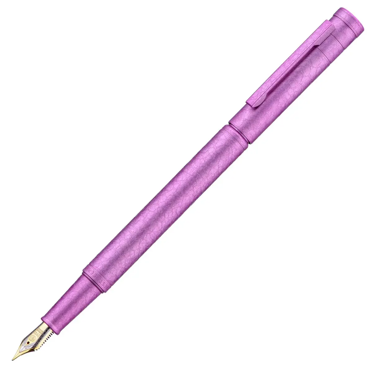 Asvine 1851 Forest Fountain Pen Pink Ice Flowers Extra Fine Nib | Classic Design with Converter and Metal Pen Case - view 3