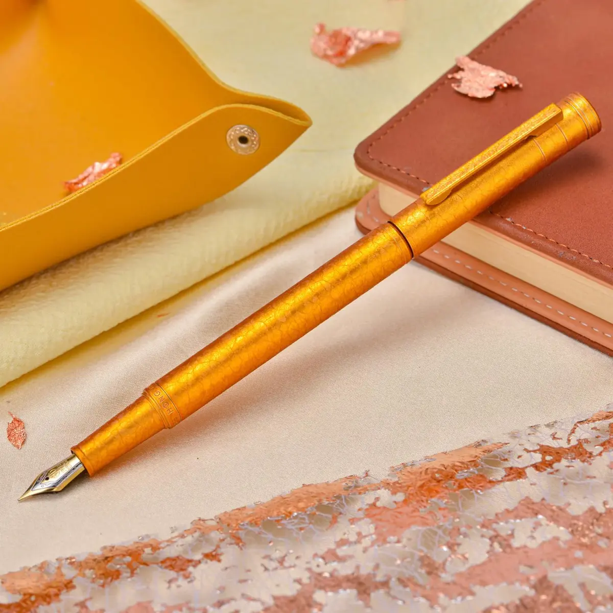 Asvine 1851 Forest Fountain Pen Golden Ice Flowers Extra Fine Nib 0.38mm (0.015in) | Smooth Ink Flow - view 7