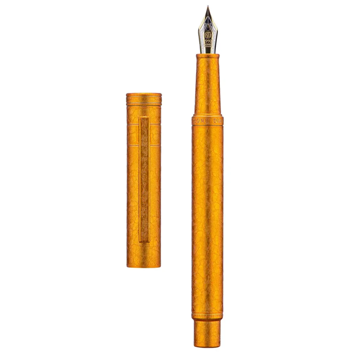 Asvine Hongdian 1851 Golden Ice Flower Bent Point Fountain Pen - Smooth Writing - main product image