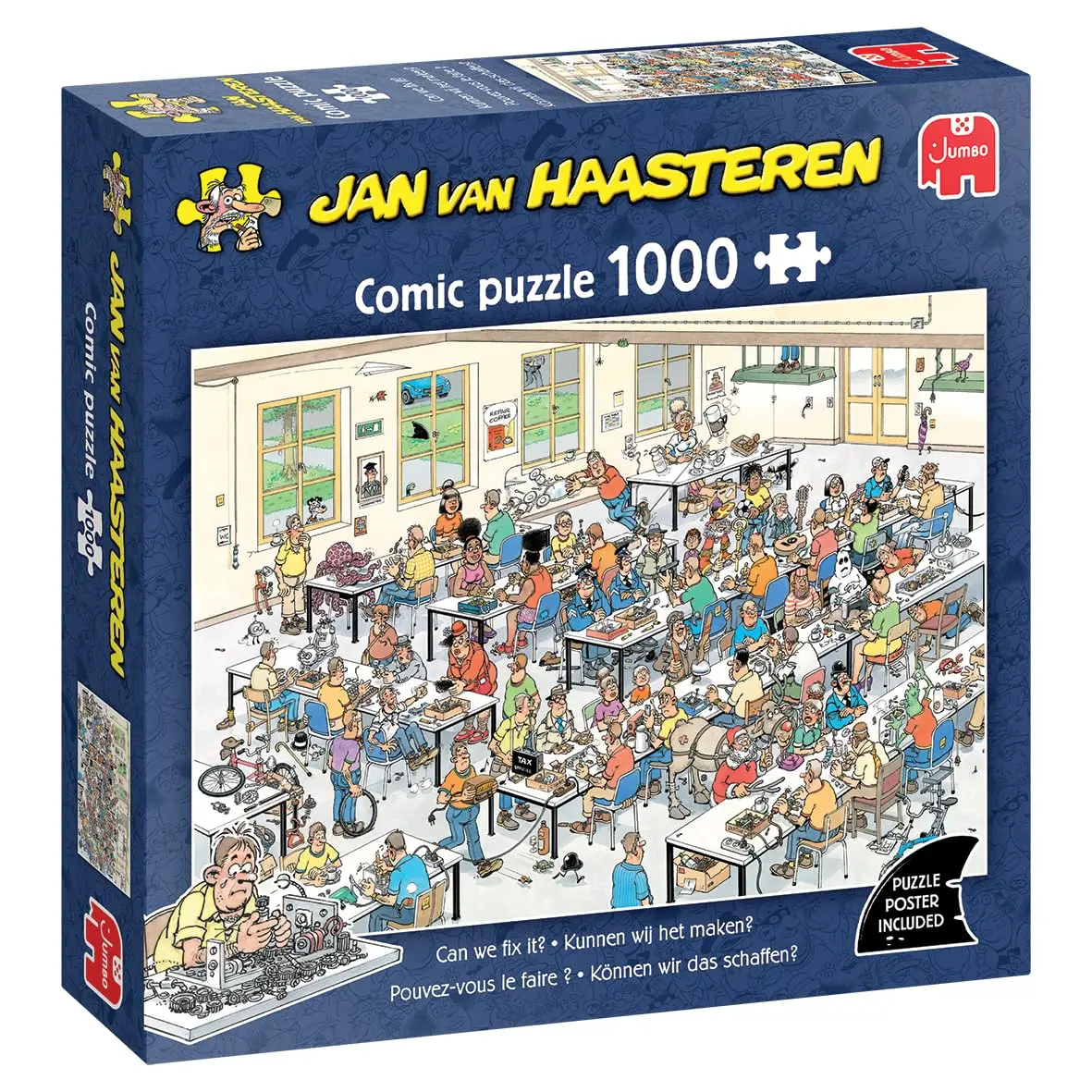 Jan van Haasteren Can We Create? 1000 Piece Jigsaw Puzzle for Adults | Vibrant, Humorous Scene, Recycled Cardboard - main product image