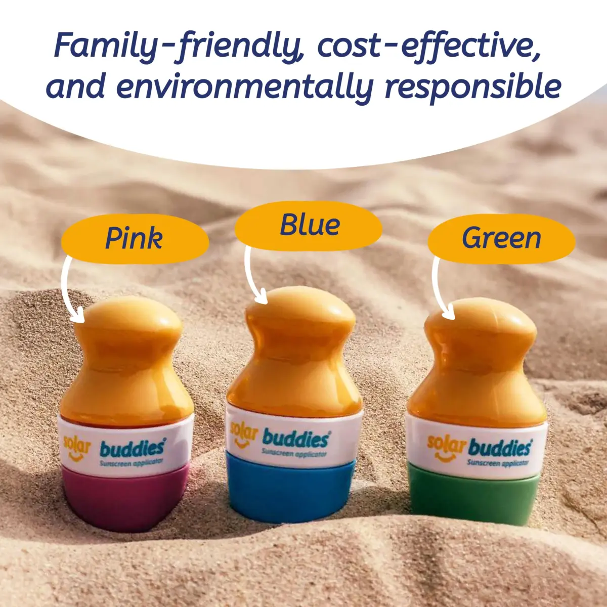 Solar Buddies Refillable Sunscreen Applicator Camo 100ml (3.4 Fl Oz) | Mess-Free Roll-on for Kids & Families - view 7