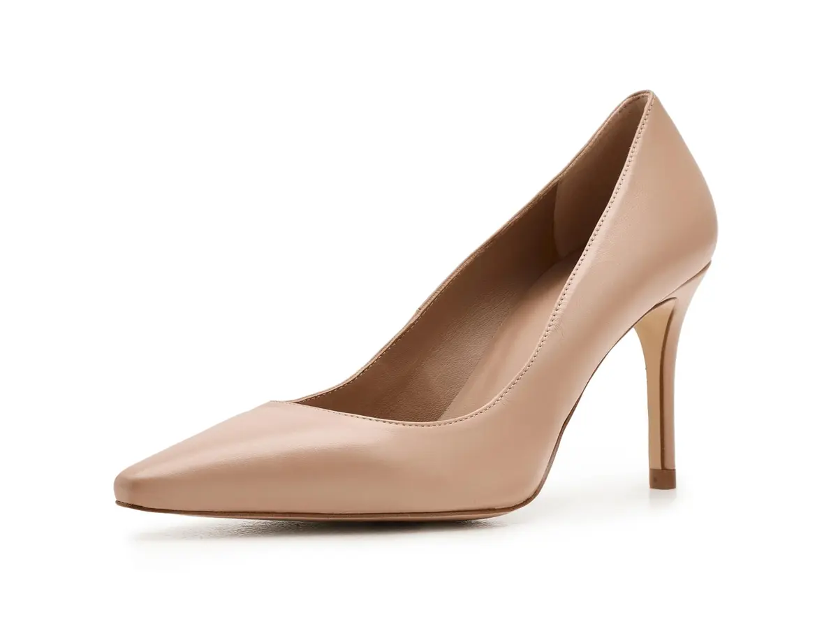 LK Bennett Floret New Pointed Courts 8 Medium | Elegant Black Leather Heels - main product image