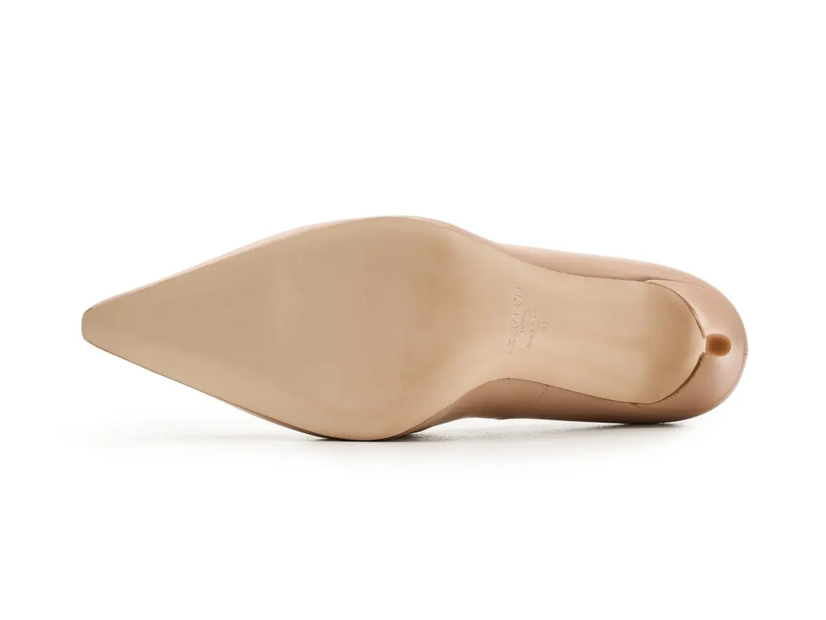 LK Bennett Floret New Pointed Courts 8 Medium | Elegant Black Leather Heels - view 6