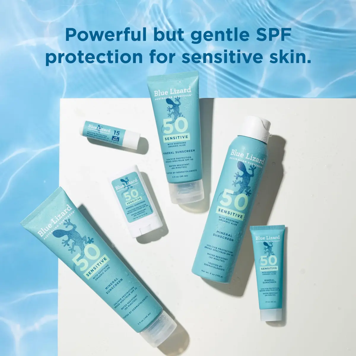 Blue Lizard Sensitive Mineral Sunscreen Lotion SPF 50 29.5ml (1 Fl Oz) | Reef-Safe, Fragrance-Free, Hypoallergenic - view 7