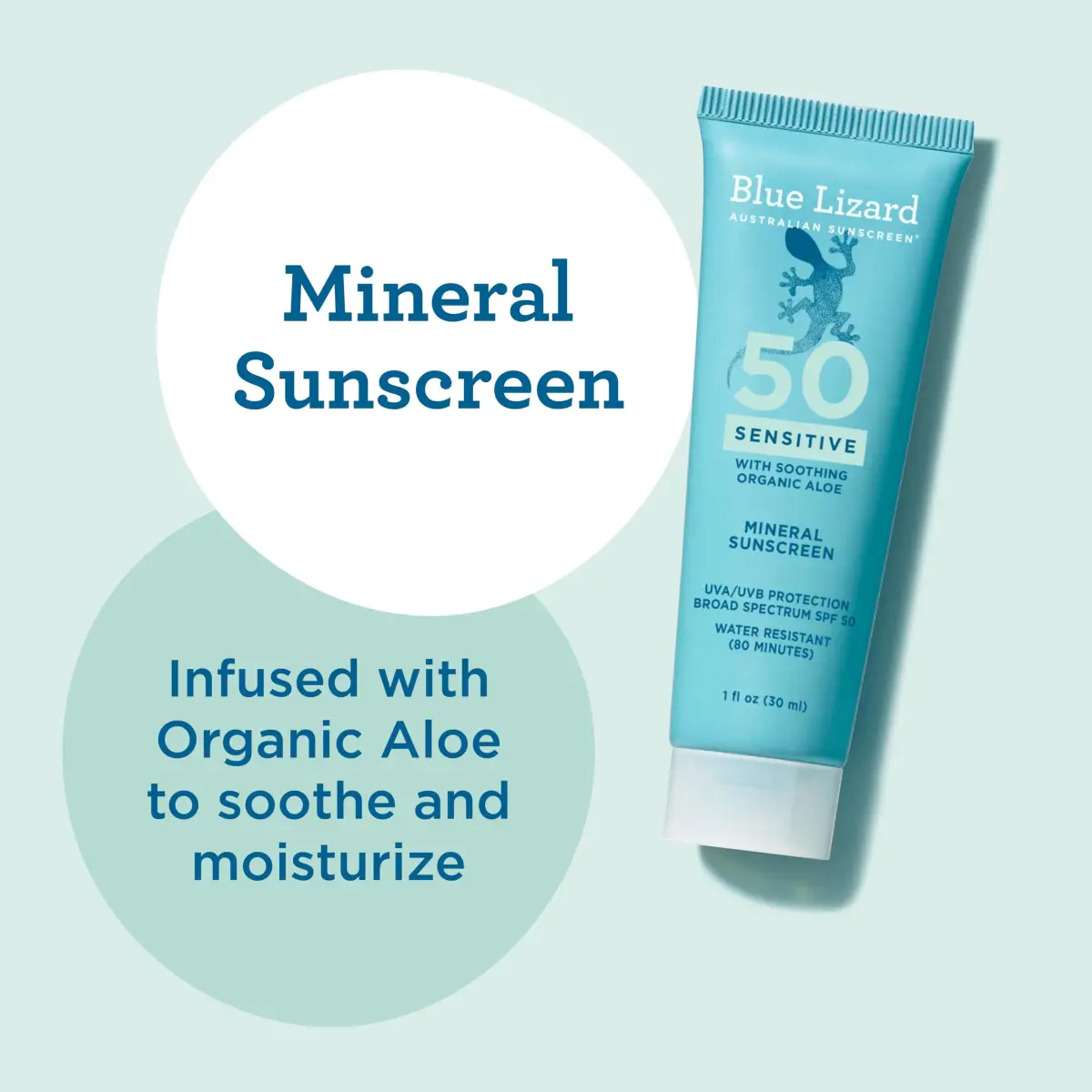 Blue Lizard Sensitive Mineral Sunscreen Lotion SPF 50 29.5ml (1 Fl Oz) | Reef-Safe, Fragrance-Free, Hypoallergenic - view 4