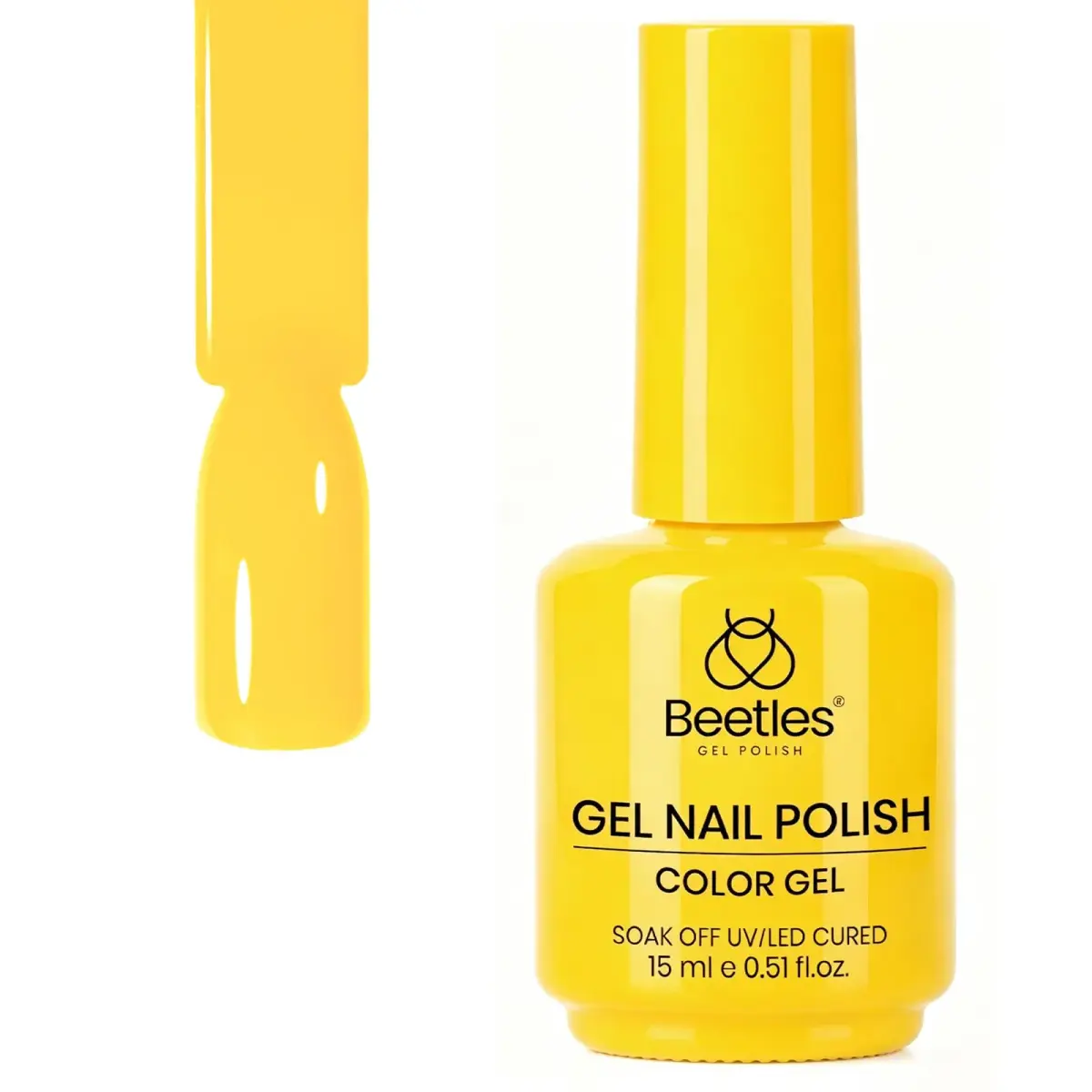 Beetles Gel Nail Polish Mango Gelato 15ml (0.51 Fl Oz) | Professional UV/LED Cure Yellow Gel - view 8