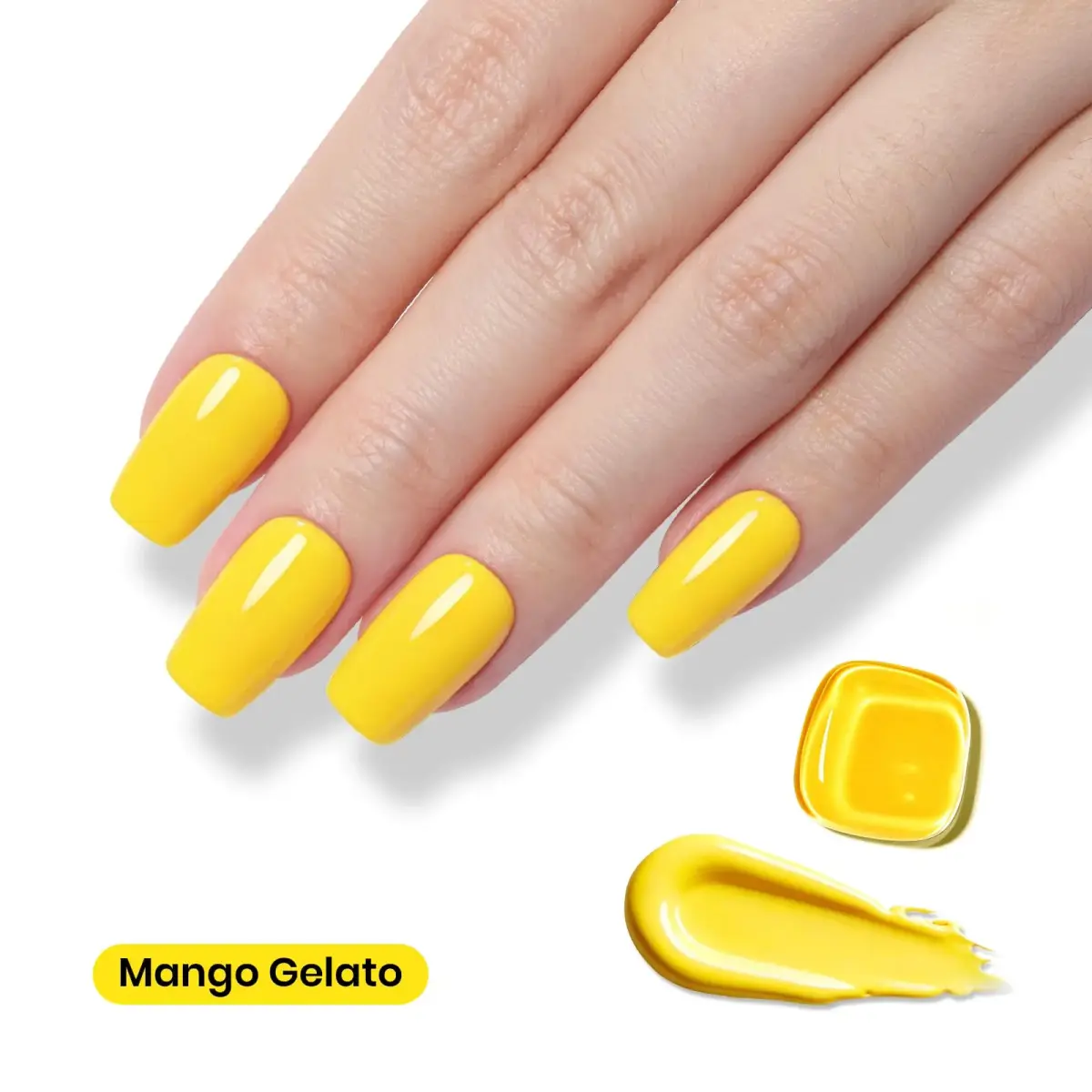 Beetles Gel Nail Polish Mango Gelato 15ml (0.51 Fl Oz) | Professional UV/LED Cure Yellow Gel - view 2