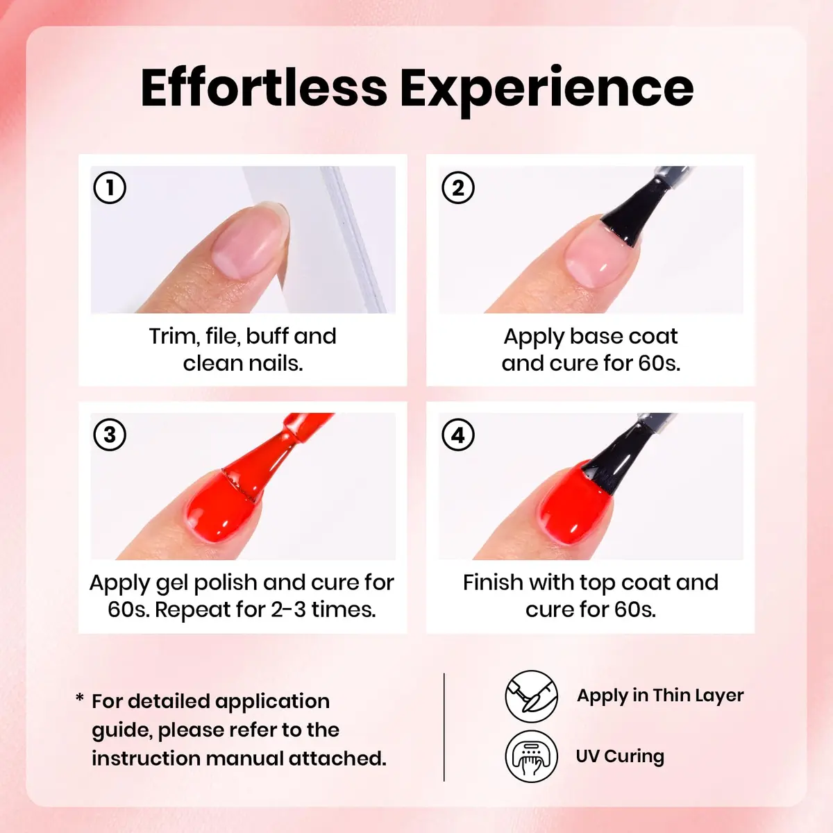 Beetles Gel Polish Red My Signature 15ml (0.51 Fl Oz) | Cruelty-Free Bright Red Gel Nail Polish - view 6