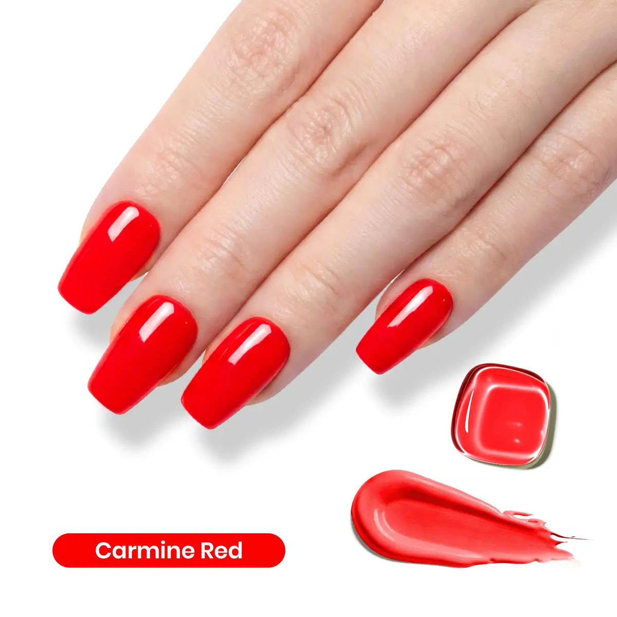 Beetles Gel Polish Red My Signature 15ml (0.51 Fl Oz) | Cruelty-Free Bright Red Gel Nail Polish - view 2