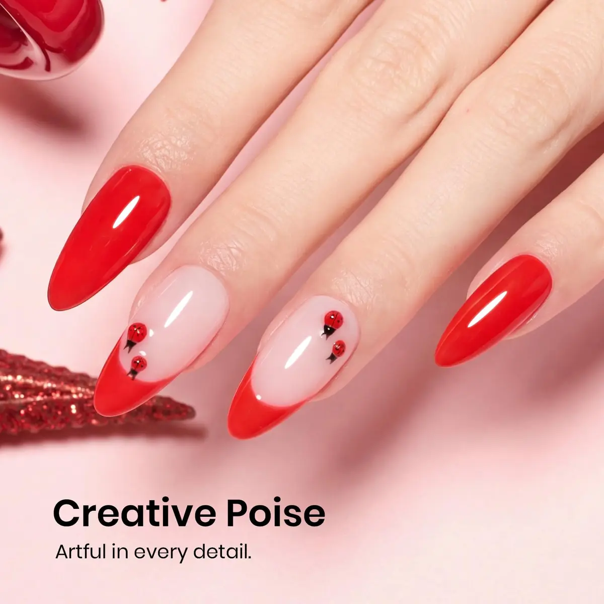 Beetles Gel Polish Red My Signature 15ml (0.51 Fl Oz) | Cruelty-Free Bright Red Gel Nail Polish - view 4