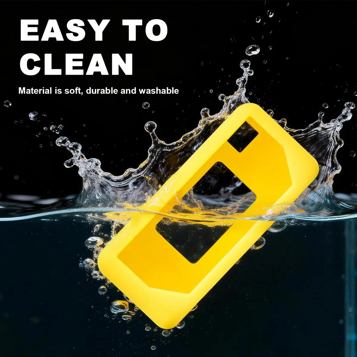 PAIYULE Silicone Case for Kodak CHARMERA Keychain Mini Digicam | Yellow, 2.4cm (0.94in) x 4.6cm (1.81in) x 6.7cm (2.64in) - view 5