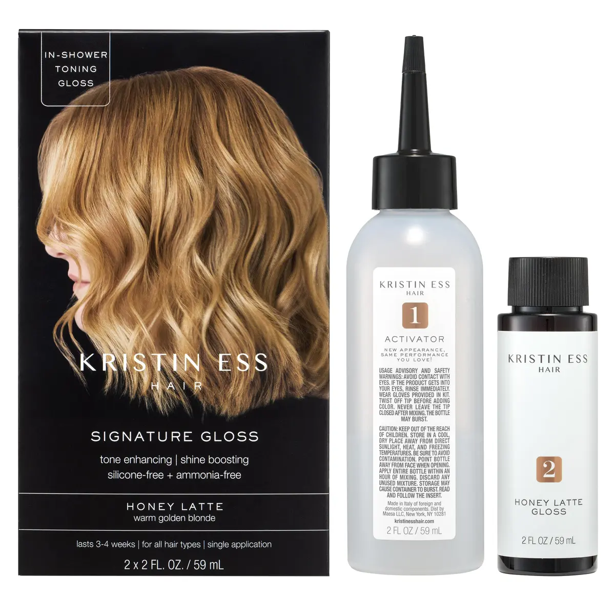 Kristin Ess Hair Gloss Honey Latte Warm Golden Blonde 118ml (4 Fl Oz) | Salon-Quality Shine & Tone - view 2