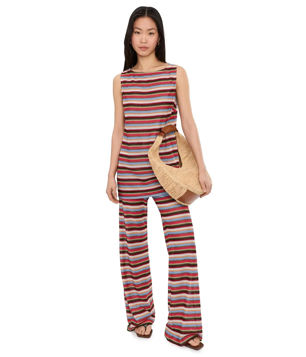 Show Me Your Mumu Kenny Tunic Sunkissed Stripe Knit XX-Large | Sleeveless Crew Neck - view 2