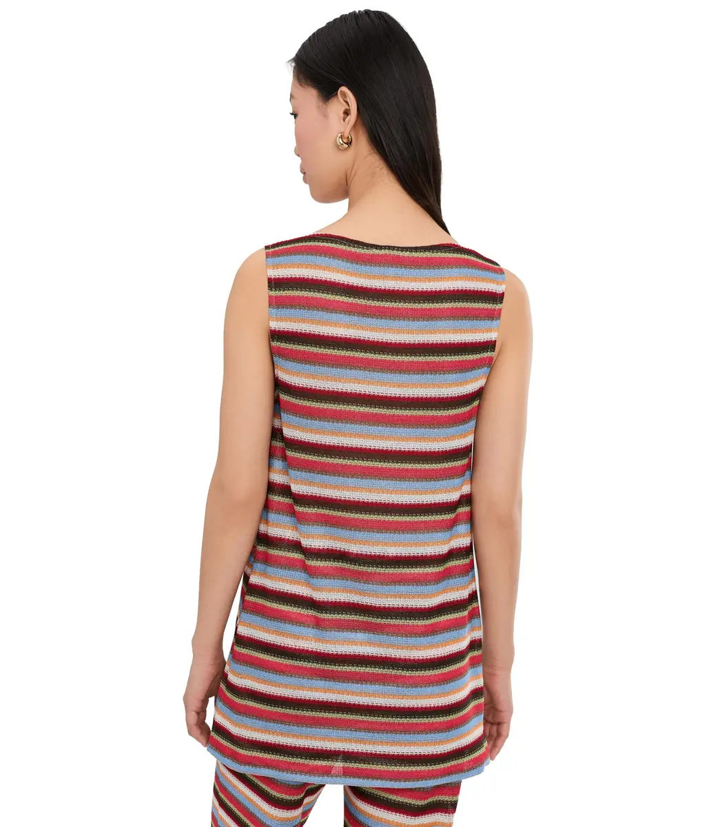 Show Me Your Mumu Kenny Tunic Sunkissed Stripe Knit XX-Large | Sleeveless Crew Neck - view 4