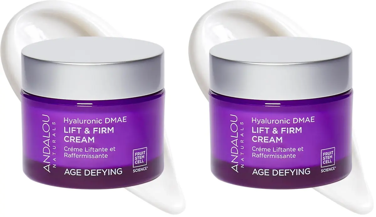 Andalou Naturals Hyaluronic DMAE Lift & Firm Skin Cream 100ml (3.4 Fl Oz) | Anti Aging Face Moisturizer - main product image