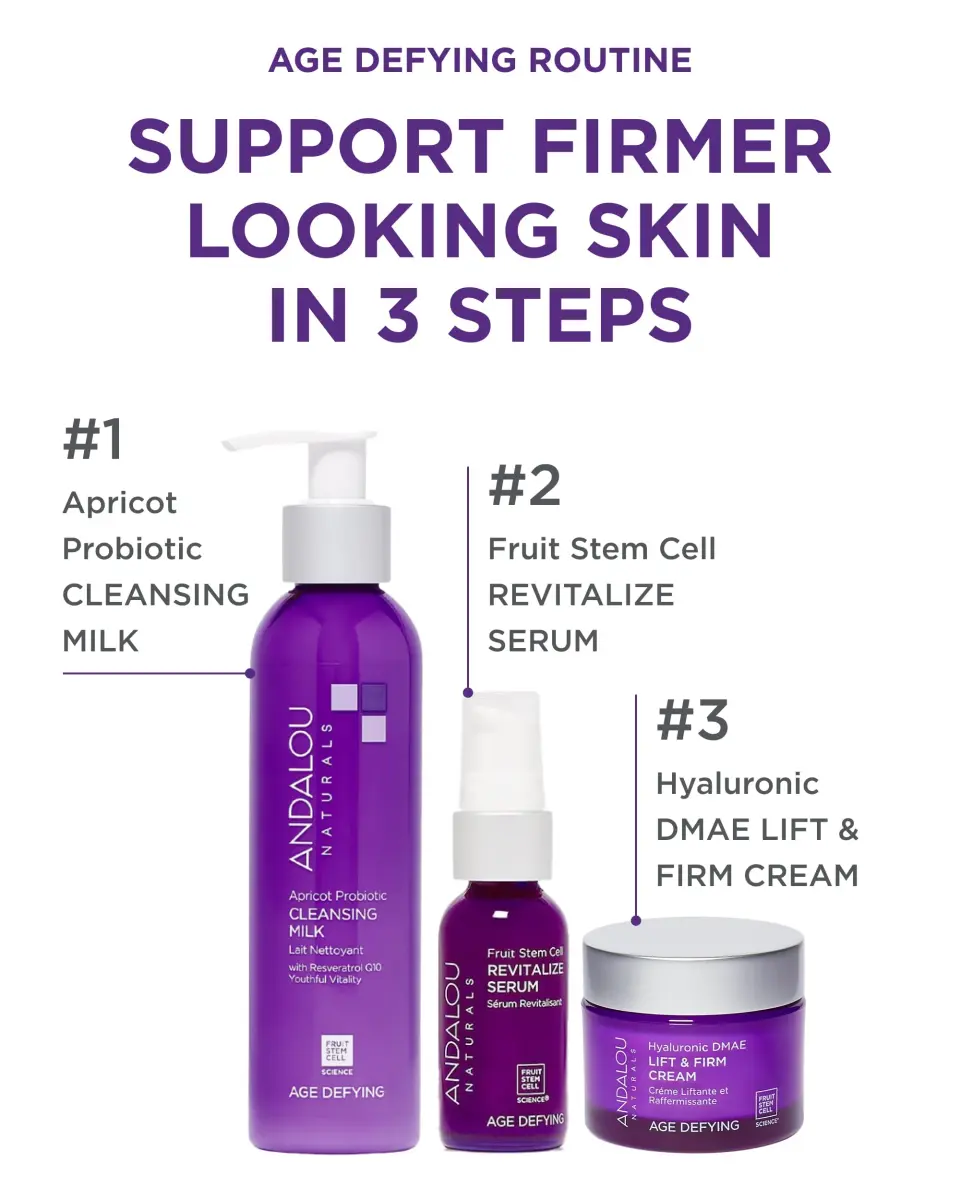 Andalou Naturals Hyaluronic DMAE Lift & Firm Skin Cream 100ml (3.4 Fl Oz) | Anti Aging Face Moisturizer - view 3