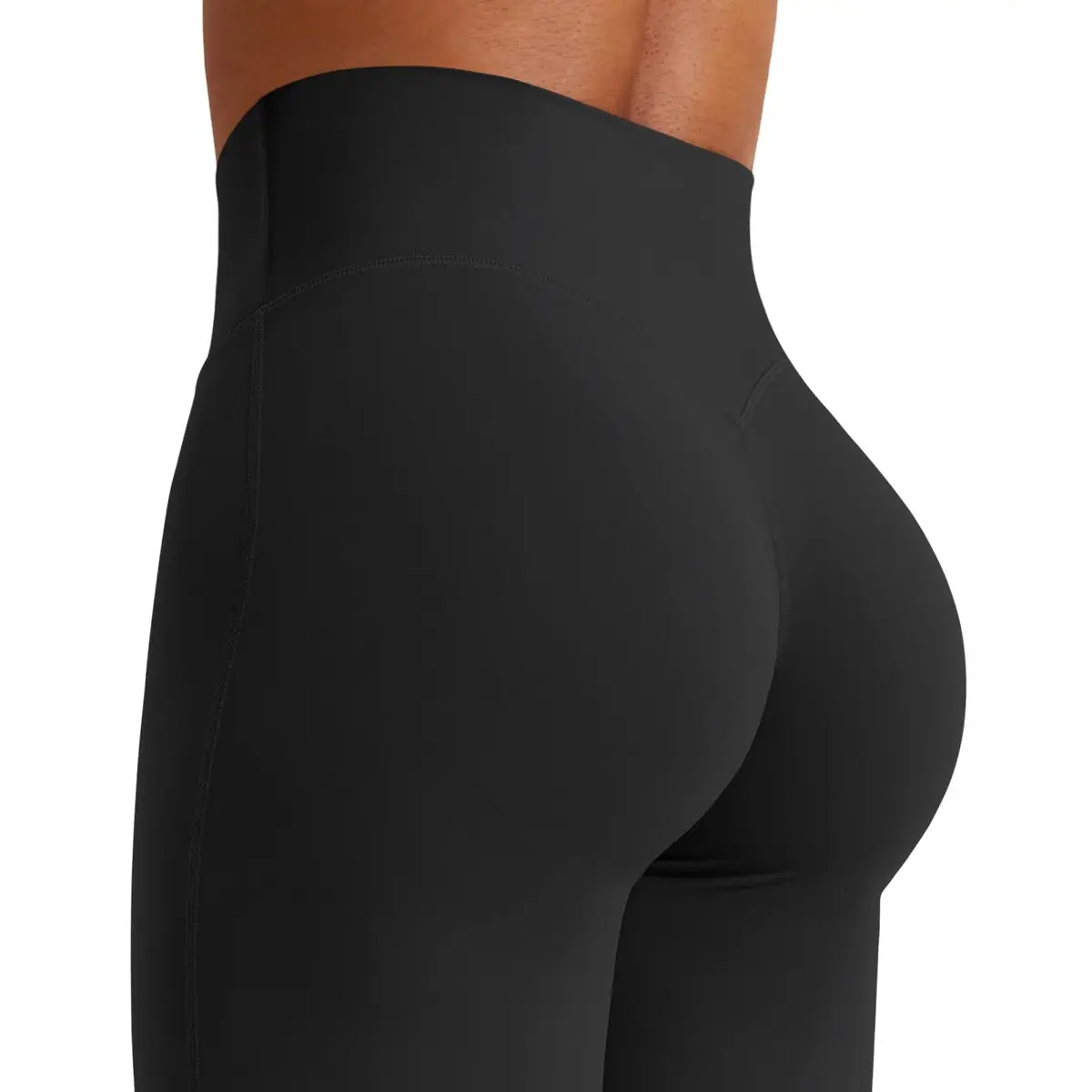 YEOREO Womens Straight Leggings 33" Thin Fleece Black | High Waist, Soft, Stretchy for Yoga & Workout - view 7