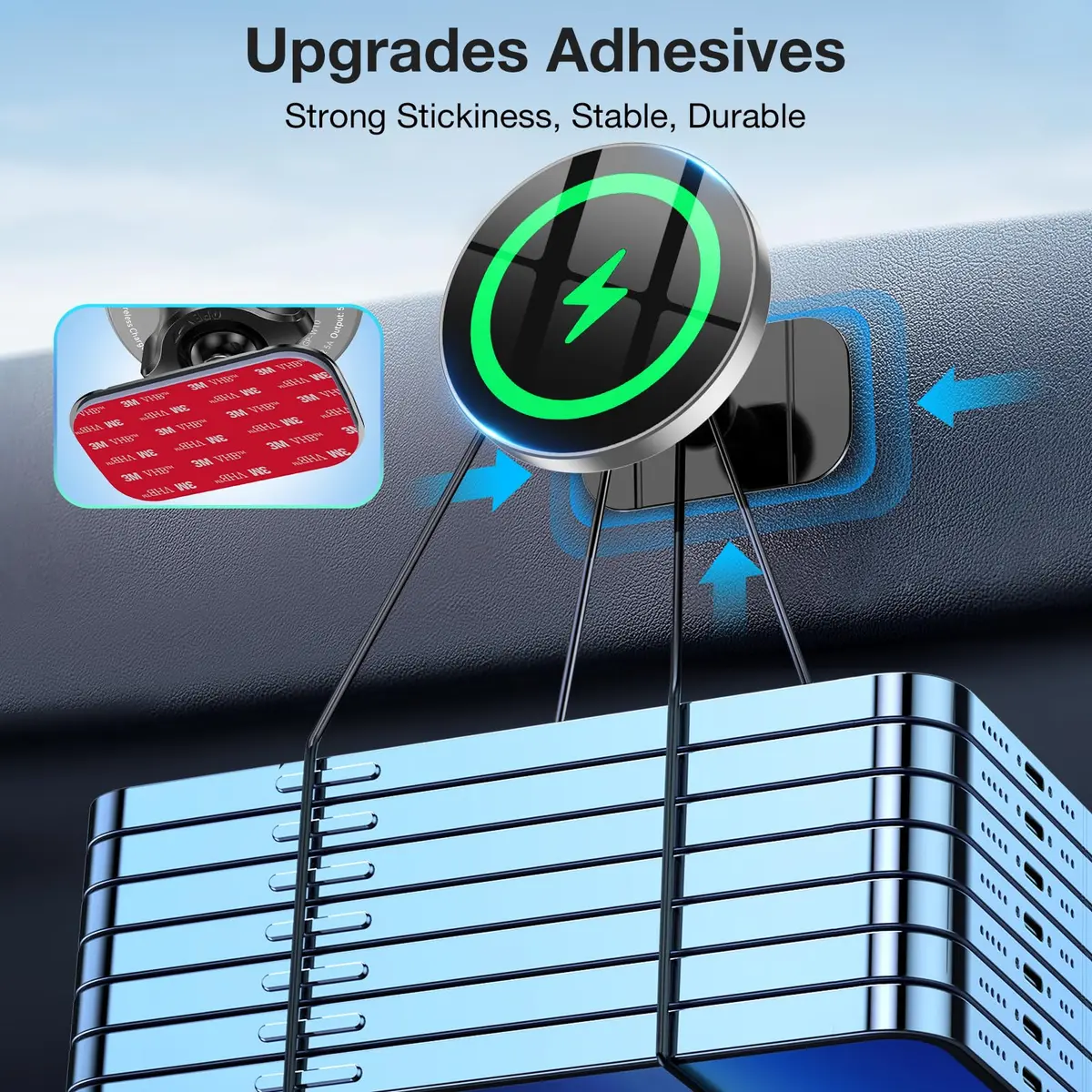 Coolpow Magsafe Car Mount Charger 15W | Magnetic Wireless Car Charger for iPhone - view 6