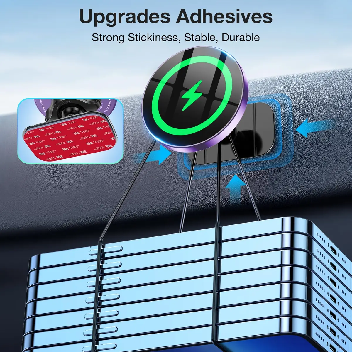 Coolpow Magsafe Car Mount Charger 15W | Magnetic Wireless Car Charger for iPhone - view 6