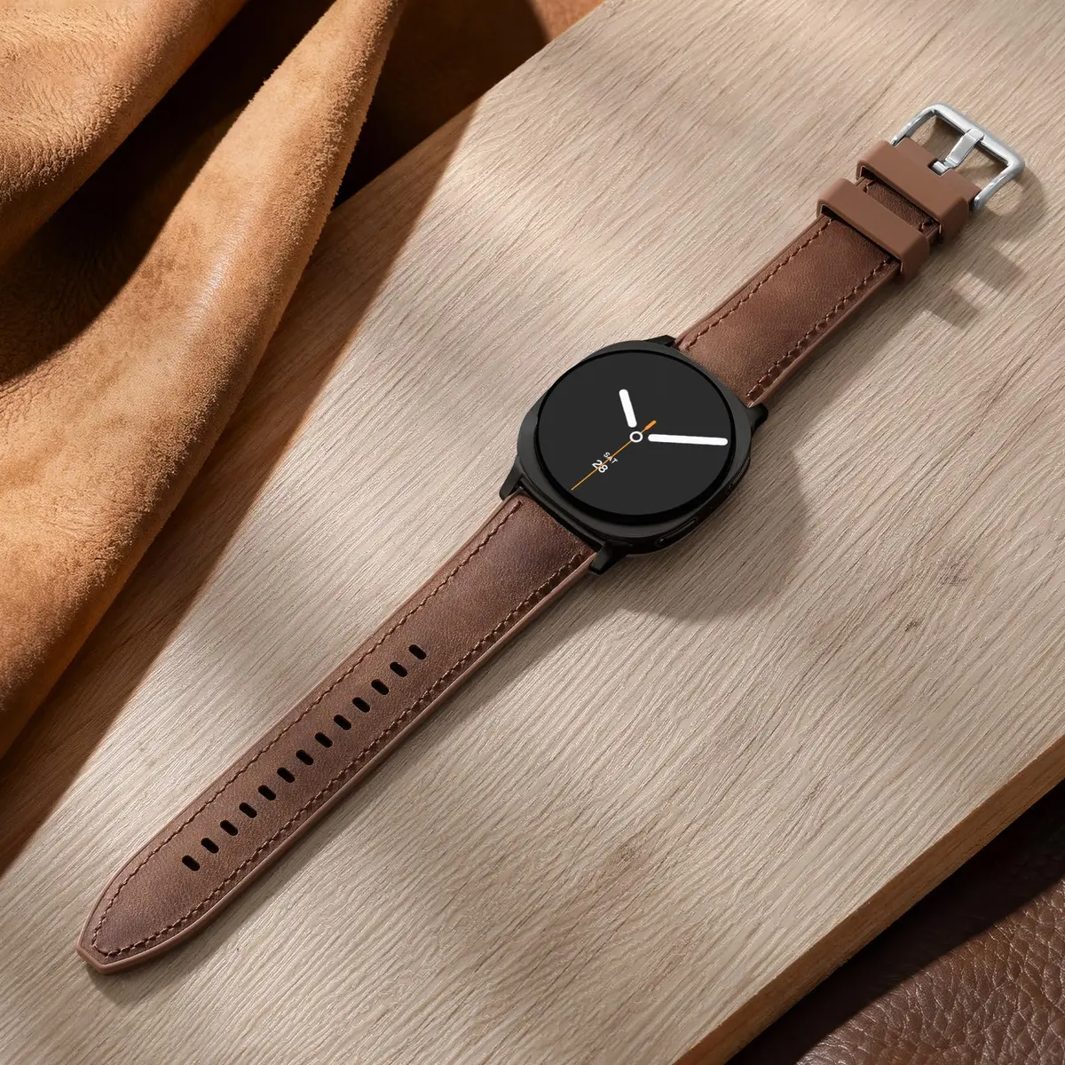 Dirrelo Hybrid Leather Silicone Watch Band for Galaxy Watch 8/9 40mm/44mm & Classic 46mm | Comfortable & Durable - view 2