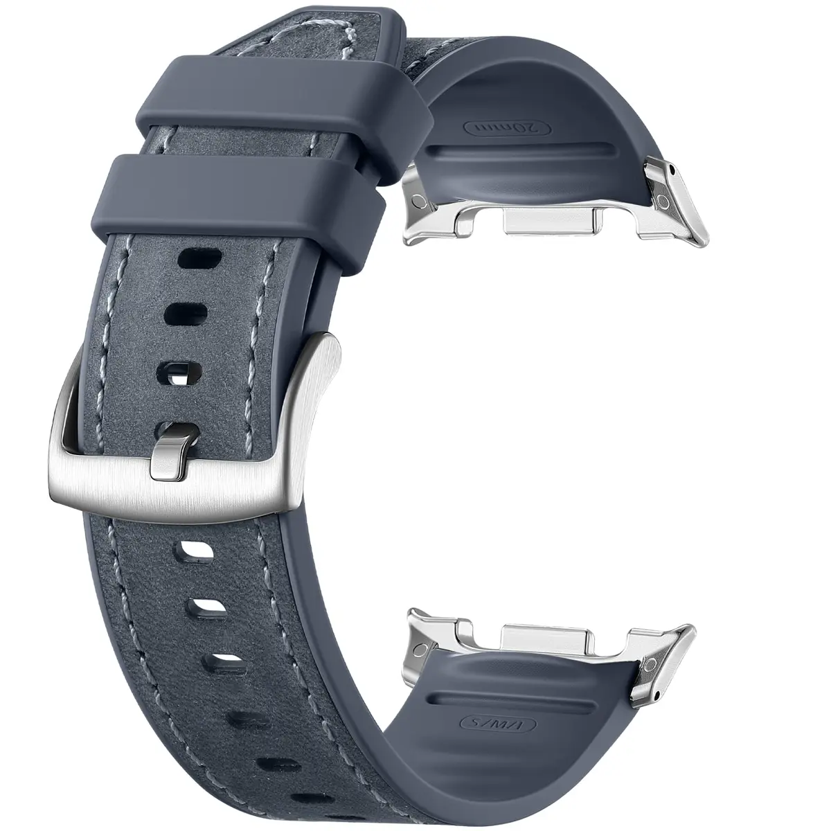 Dirrelo Hybrid Leather & Silicone Watch Band Compatible with Samsung Galaxy Watch 8/9 40mm/44mm & Classic 46mm | Breathable, Sweat-Resistant, Hypoallergenic - main product image