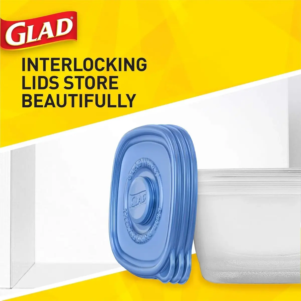 Glad GladWare Tall Entree Containers, Large Square, 42 Oz, 3 Count, 2-Pack - view 3