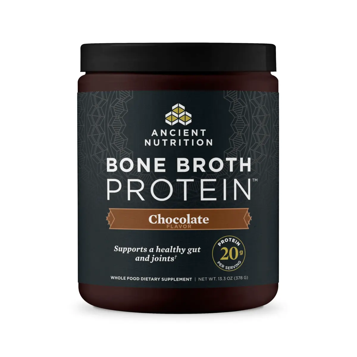 Ancient Nutrition Vanilla Bone Broth Protein Powder 13oz | 20g Protein Per Serving, Gluten-Free - main product image