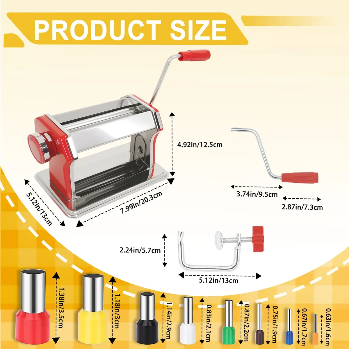 Foifatt Polymer Clay Press Machine with 6 Thickness Settings | Stainless Steel Clay Roller for Smooth Sheets - view 6