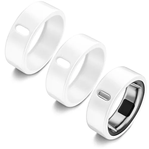 ZOOROO White 3 Pack Oura Ring Gen 4/3 Case Size 11 | TPU Protector with Charging Hole - main product image