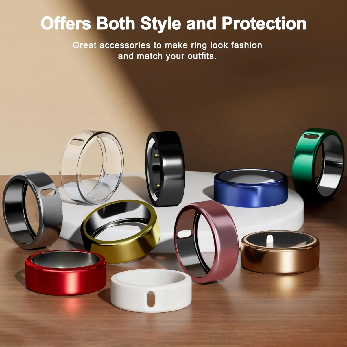 ZOOROO Oura Ring Cover 3-Pack Size 13 White | TPU Protector for Oura Ring Gen 3/4 - view 7