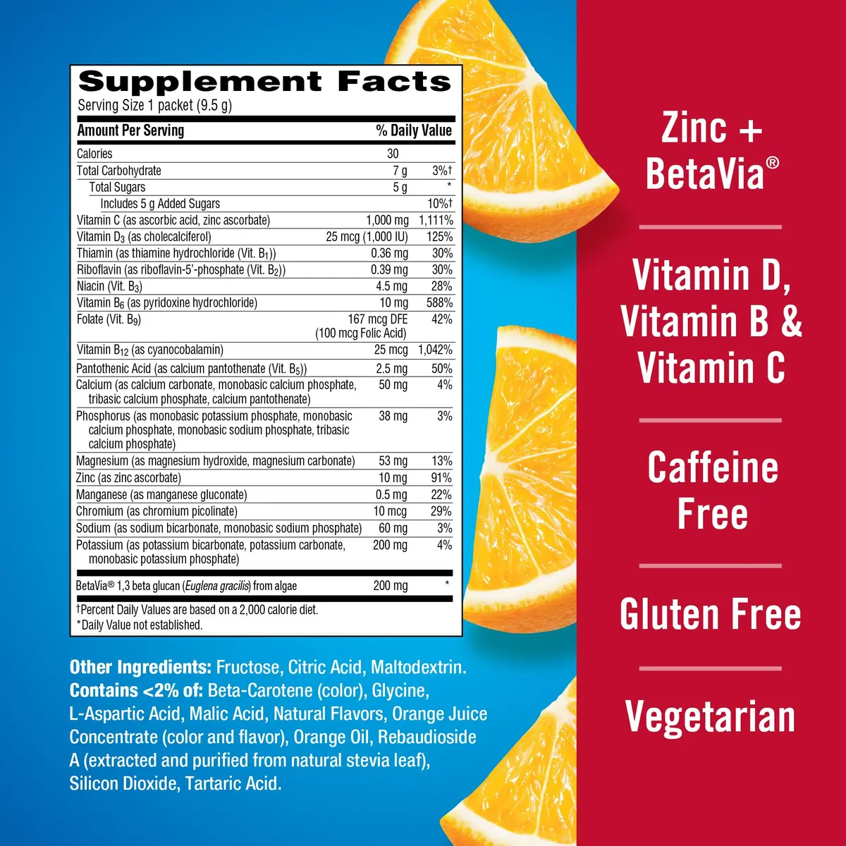 Emergen-C Immune+ Triple Action Immune Support Powder, BetaVia (R), 1000mg Vitamin C, B Vitamins, Vitamin D and Antioxidants, Super Orange – 30 Count, Pack of 3 | Supports immune health in India - view 7