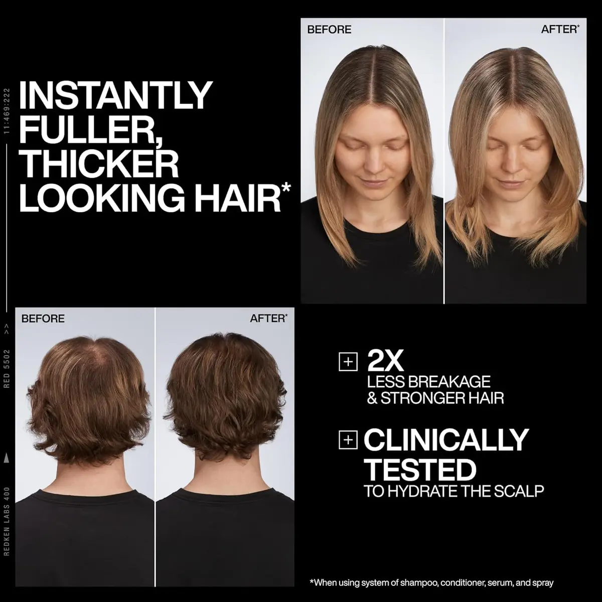 Redken Acidic Grow Full Scalp & Hair Serum – For Thicker-Looking Hair, 3.38 Fl Oz | Supports denser, thicker hair with 5% Strength Complex - view 4