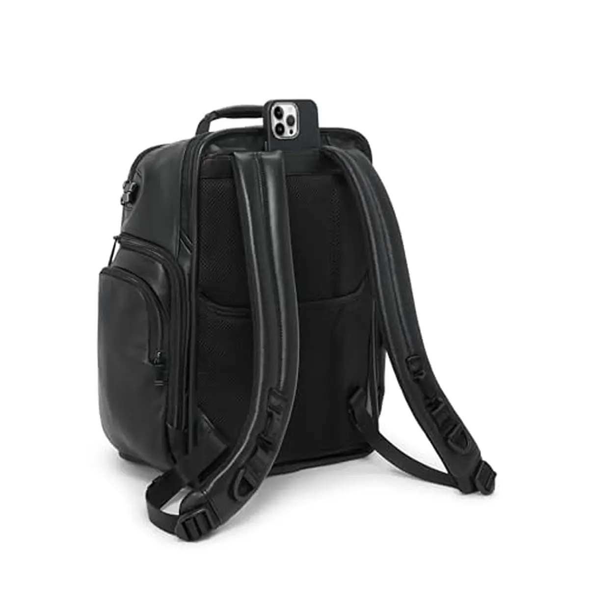 TUMI Brief Pack Black 1 | Unisex Laptop Backpack with Water-Resistant Leather, Fits 15" Laptop, Well-Organized, 1 Size - view 2