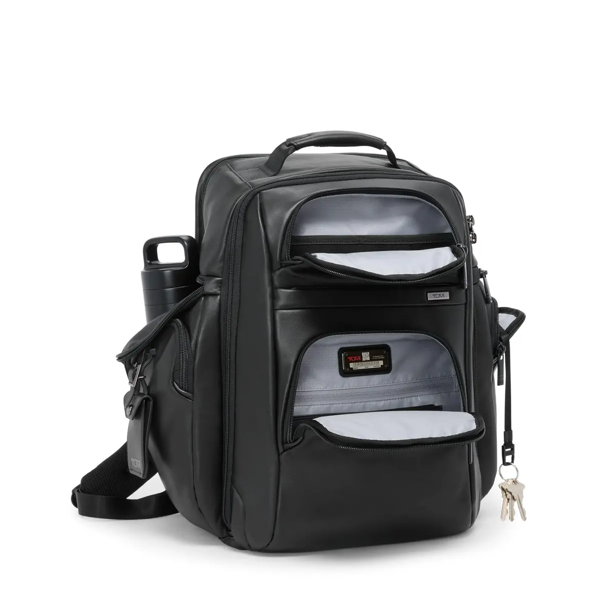 TUMI Brief Pack Black 1 | Unisex Laptop Backpack with Water-Resistant Leather, Fits 15" Laptop, Well-Organized, 1 Size - view 3