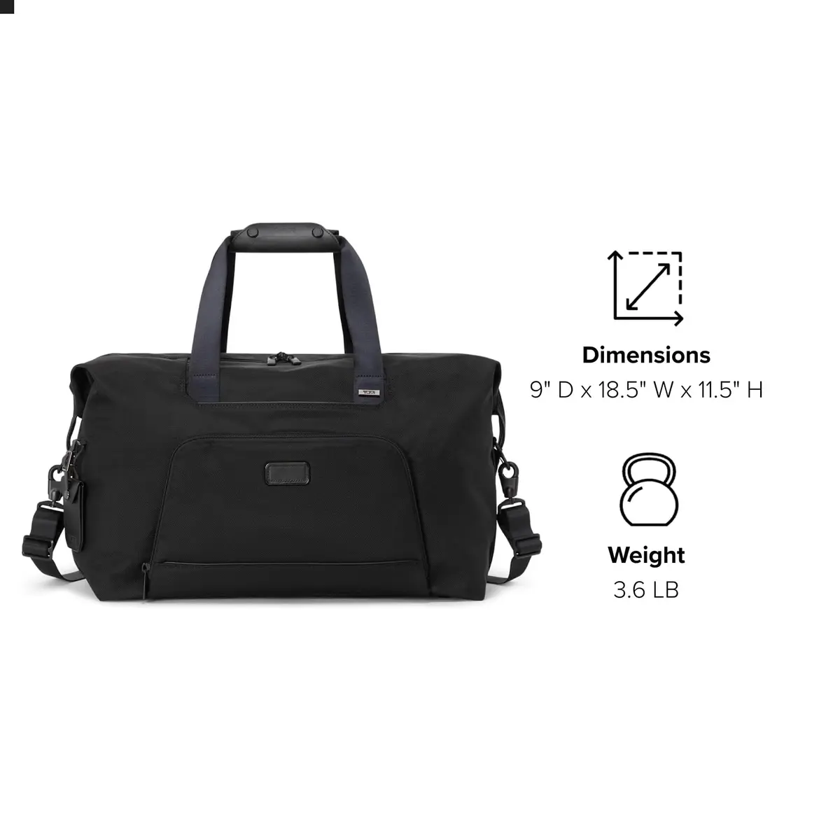 TUMI Unisex Double Expansion Duffel, Black | 31L Capacity, Expandable for Long Weekends - view 9