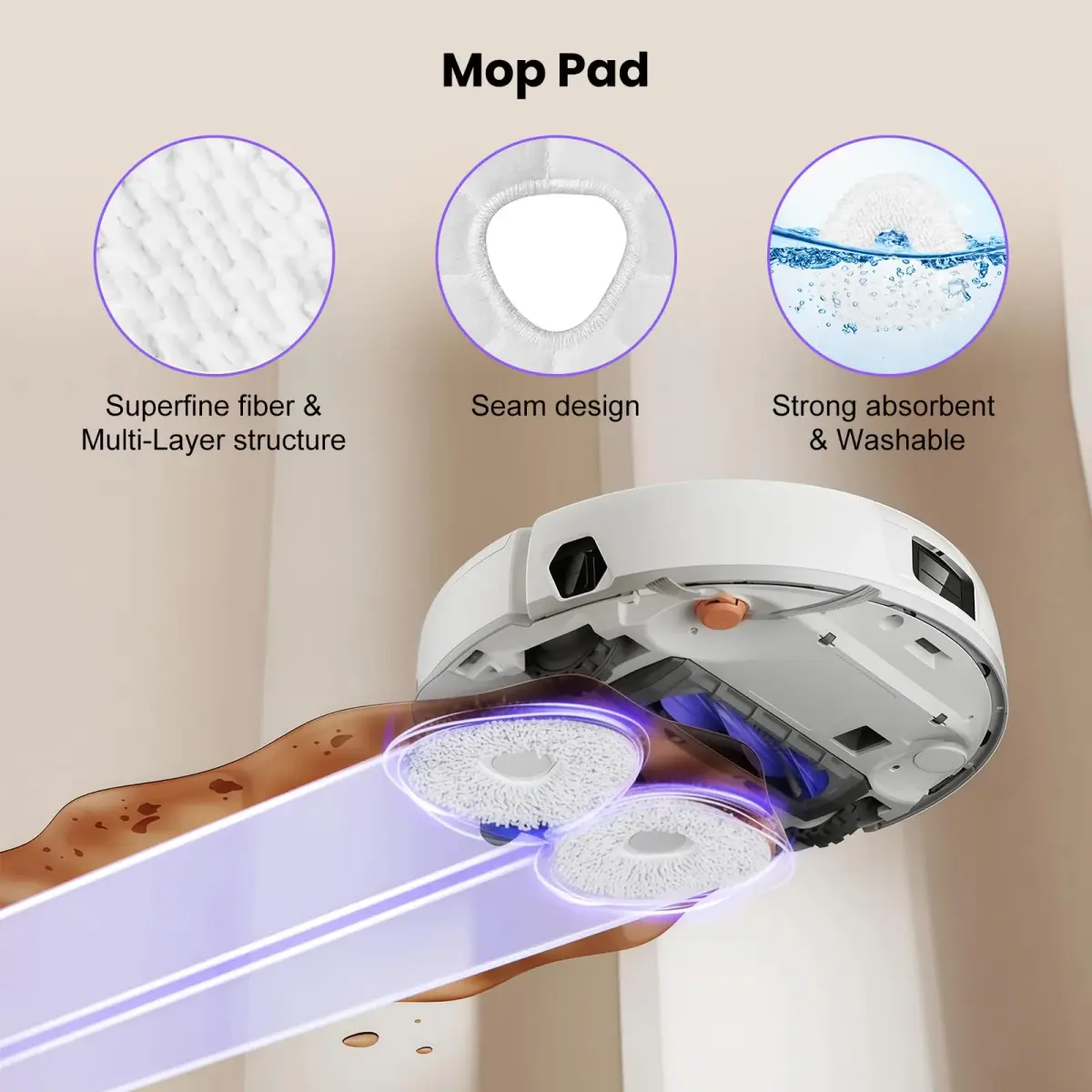 BTRSOLUS Robot Vacuum Accessories Kit for NARWAL Freo X10 Pro | 20 Pcs: 1 Main Brush, 6 Dust Bags, 4 Hepa Filters, 4 Mop Pads, 4 Side Brushes, 1 Clean Tool - view 5